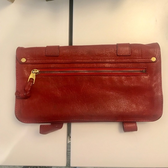 Red leather Proenza Schouler PS1 clutch - Picture 2 of 6